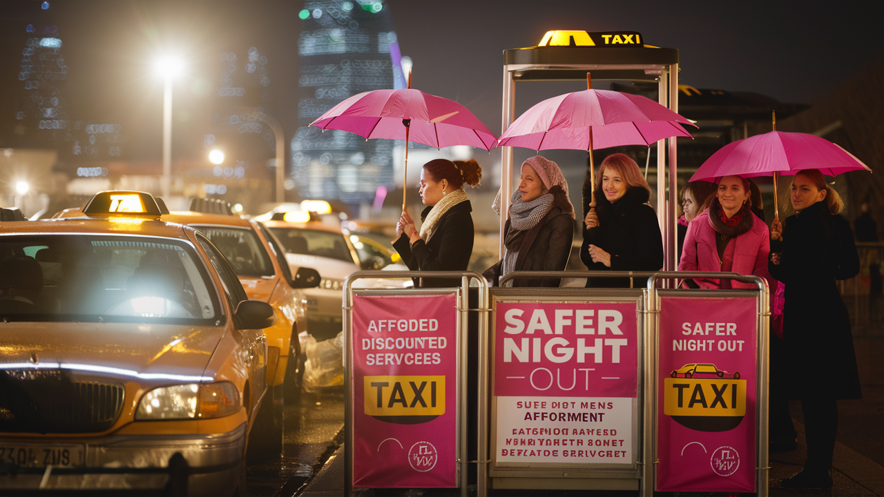 Kadınlara özel indirimli gece taksisi