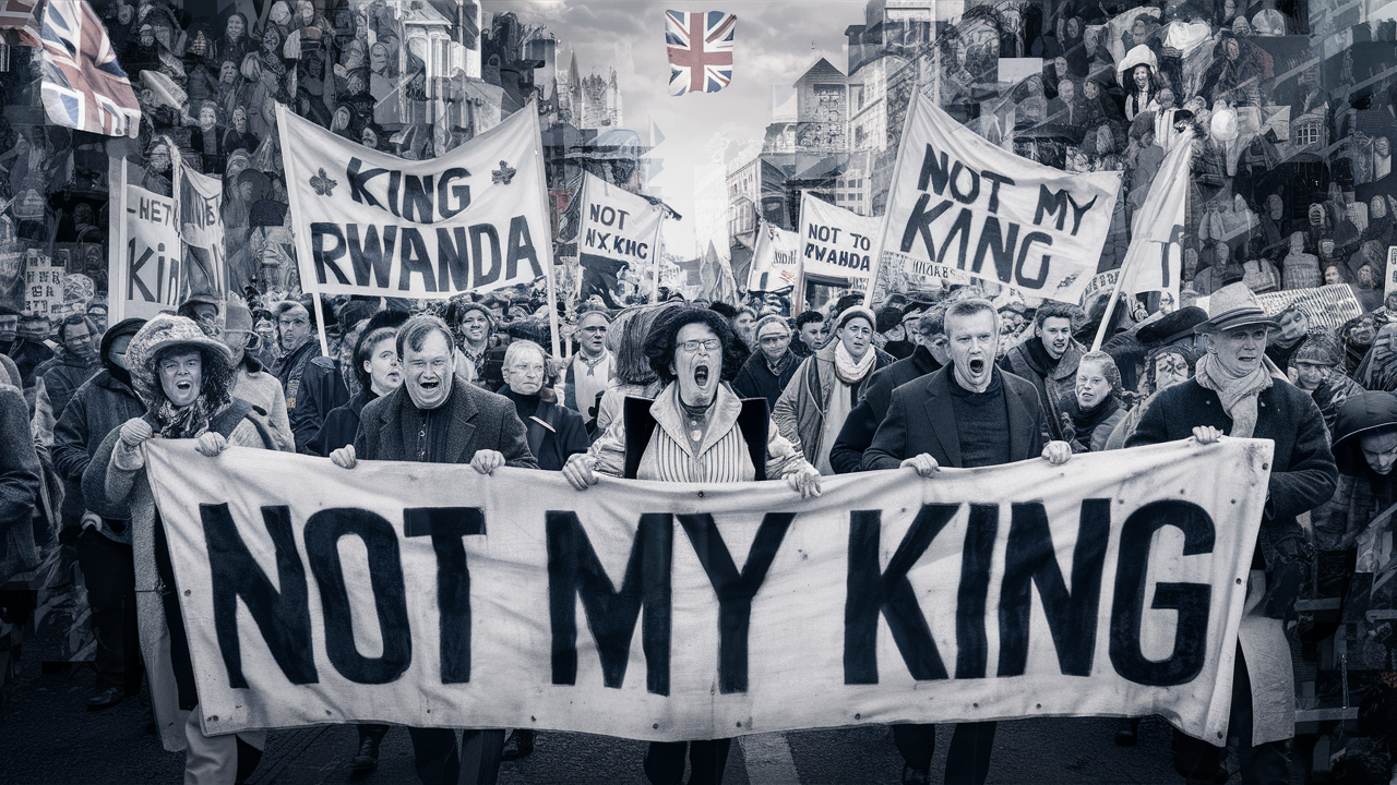 Monarşi karşıtları: Kralı, Ruanda’ya gönderin