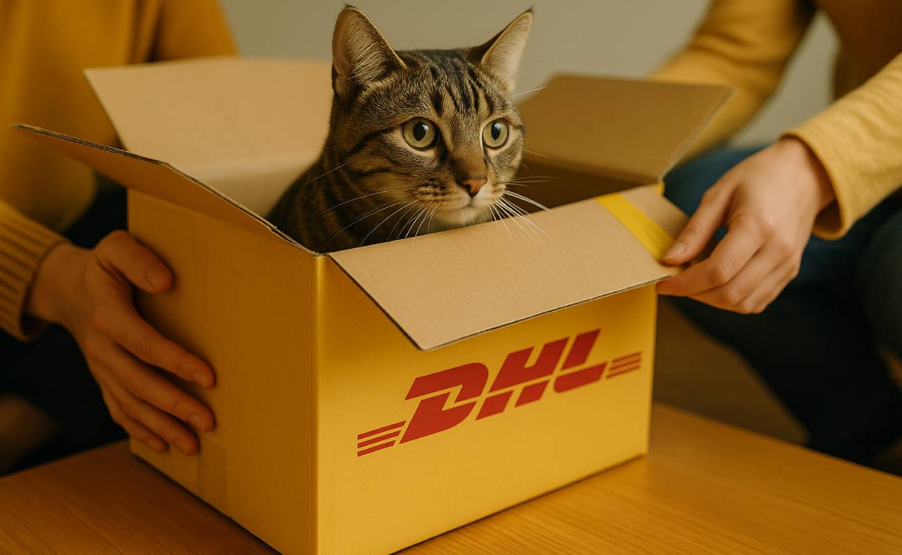 Kedisini yanlışlıkla kargoya verdi...