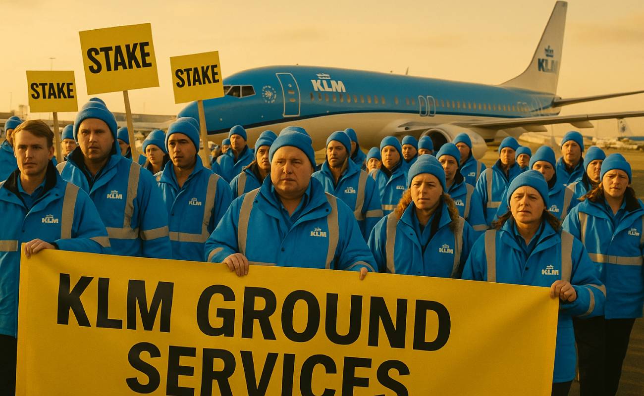 KLM’de yer hizmetleri grevi: 100 uçuş iptal