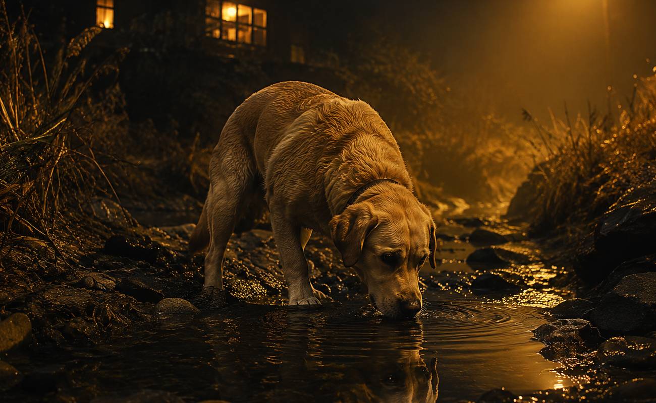 Dereden su içen köpek dakikalar içinde öldü, 50’ye yakın balık da ölü bulundu