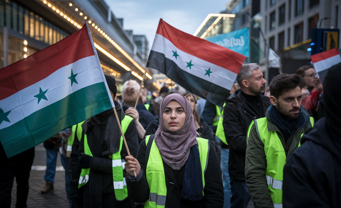 Lahey'de Suriyelilerden protesto