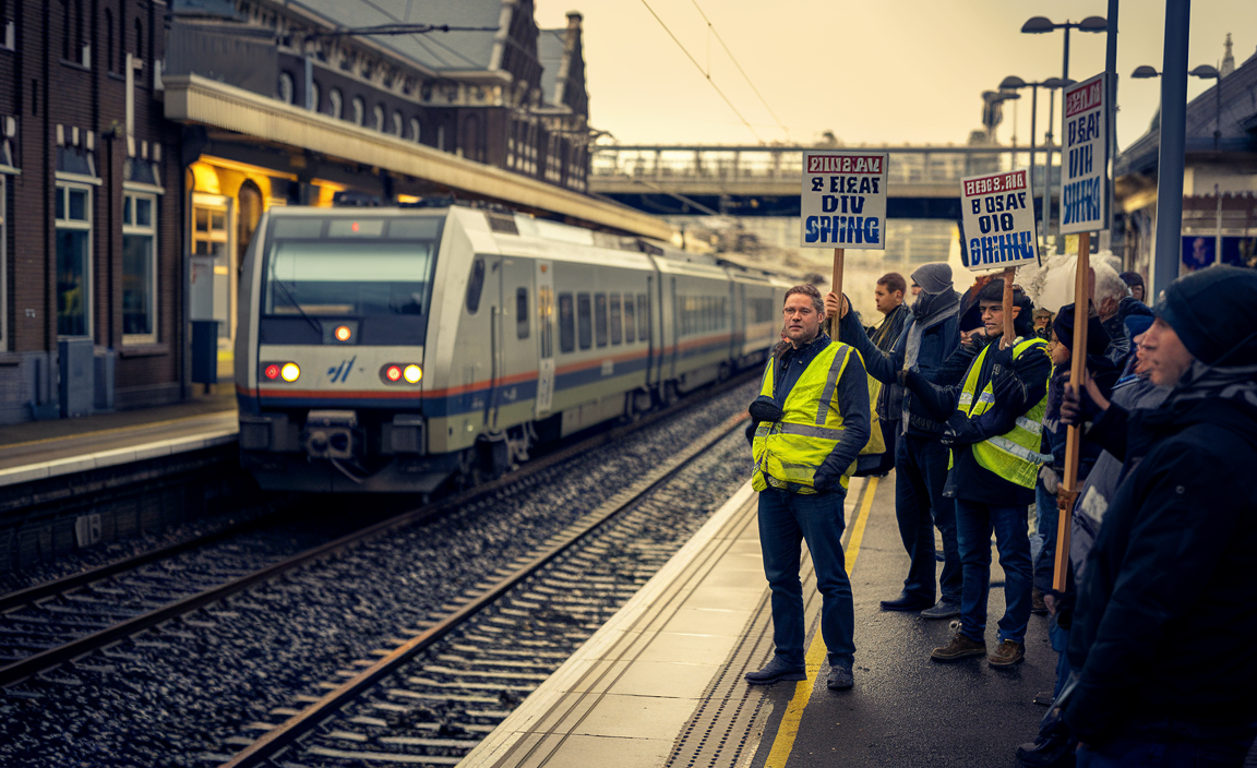 Tren seferleri greve takıldı