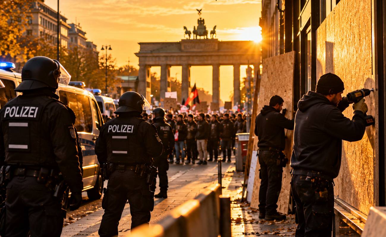 Almanya'da büyük protesto öncesi alarm! Berlin'e 1.500 ek polis