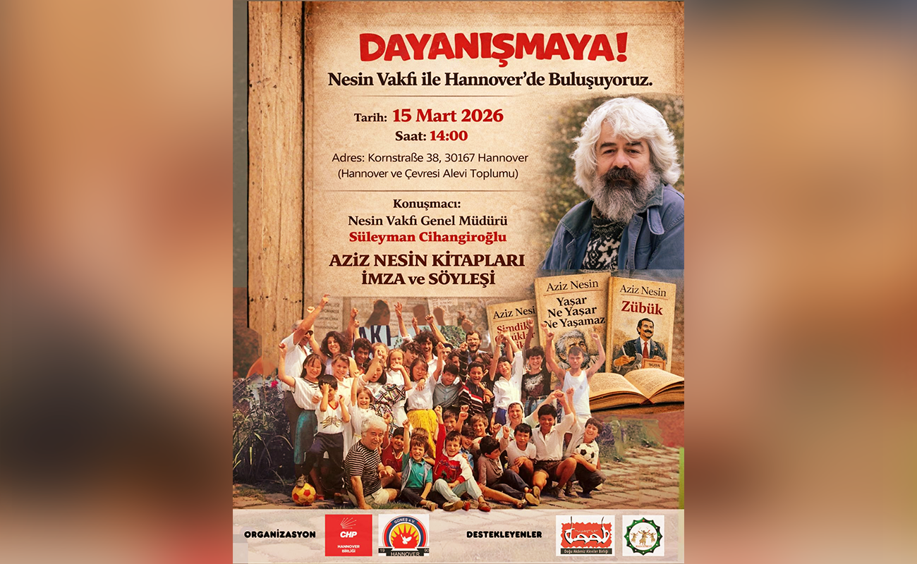 Dayanışmaya çağrı: Nesin Vakfı Hannover’de buluşuyor