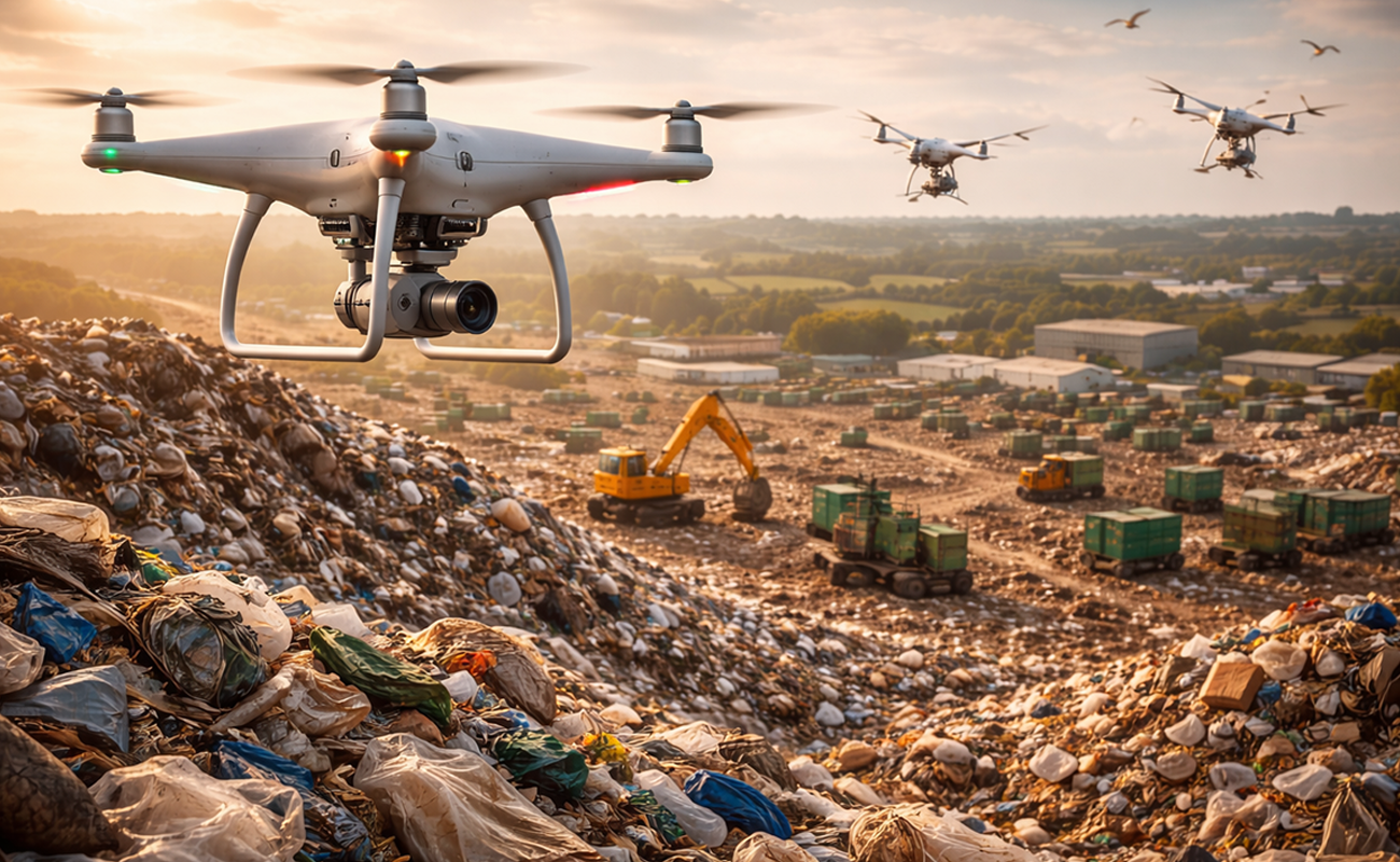 İngiltere’de kaçak çöpe drone’lu savaş