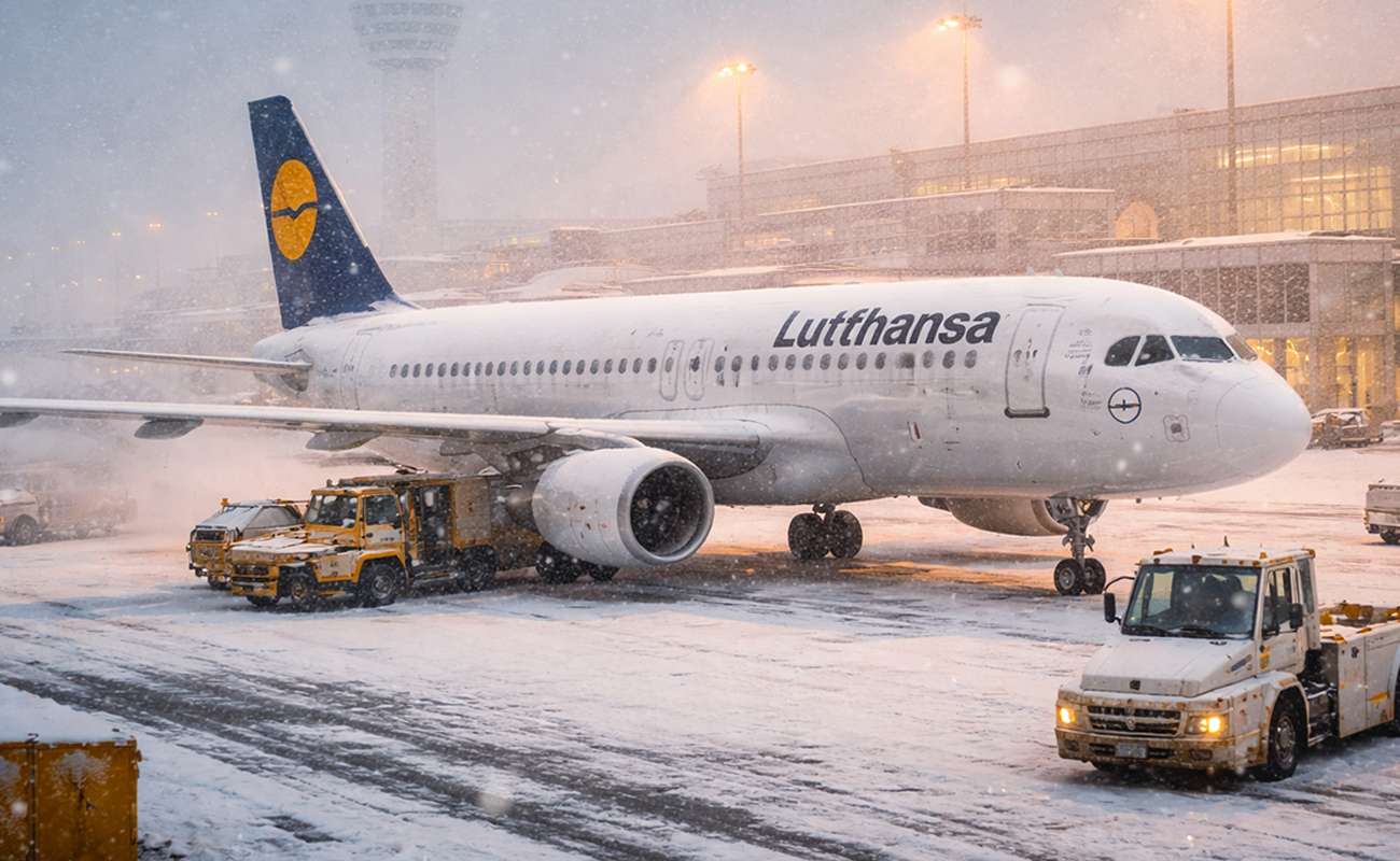 Münih’te kar nedeniyle 500 yolcu geceyi uçakta geçirdi